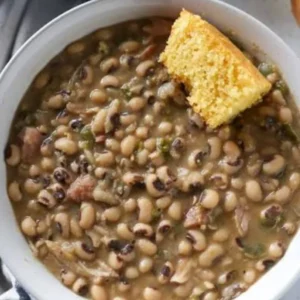 Black eye peas and corn bread